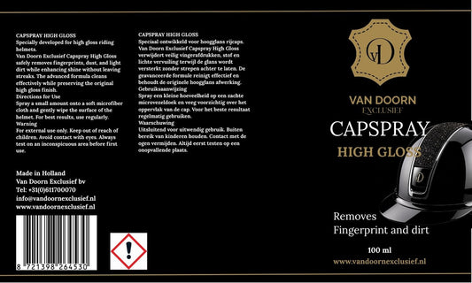Capspray High Gloss – Reiniger voor hoogglans rijcaps – 100 ml