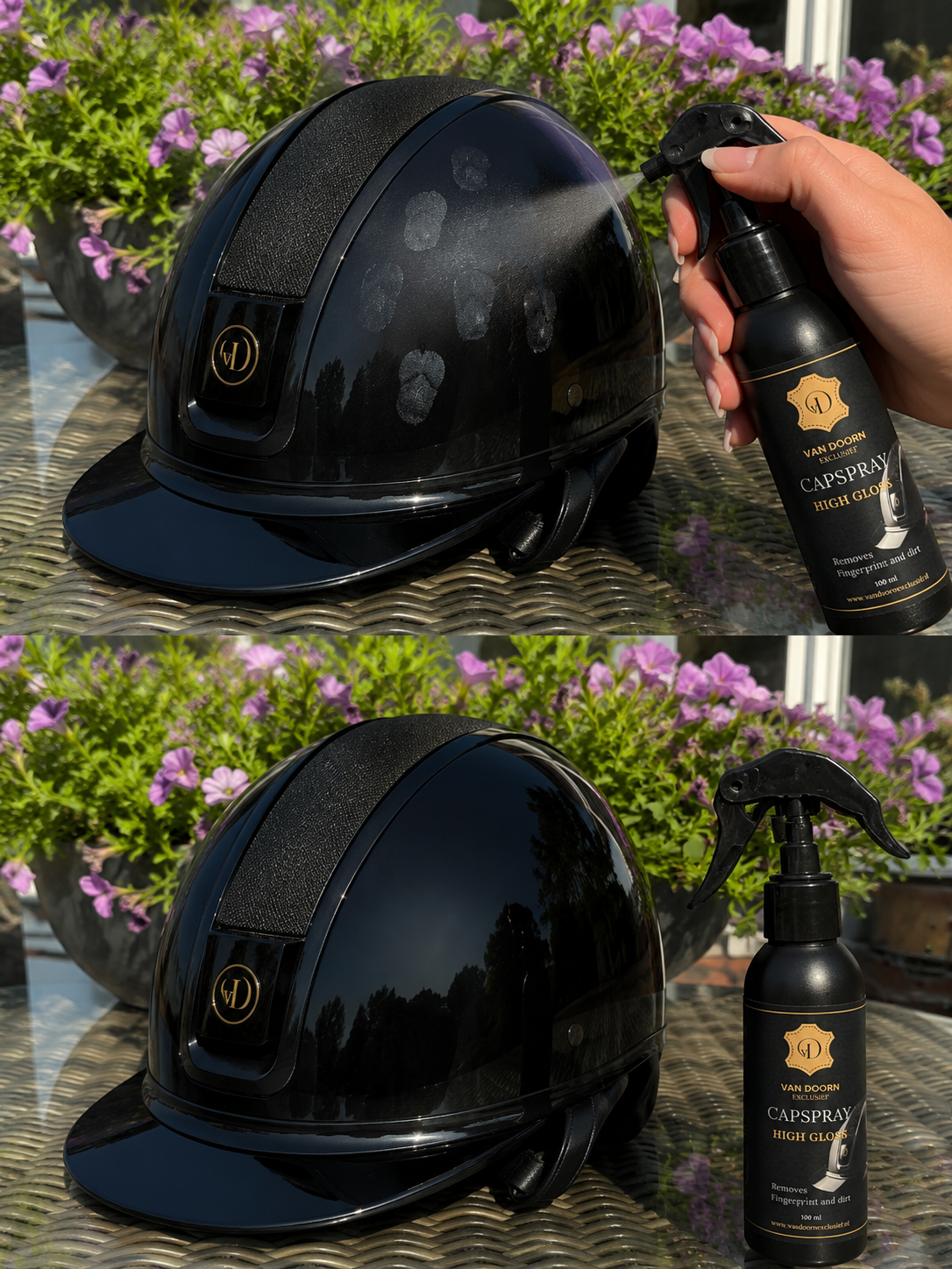 NU VERKRIJBAAR - Capspray High Gloss – Reiniger voor hoogglans rijcaps – 100 ml
