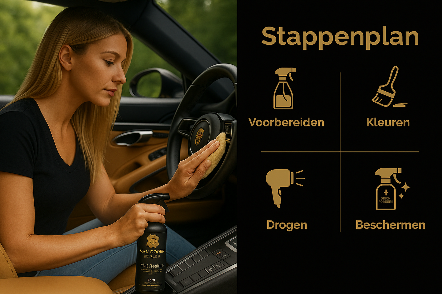 Stappenplan – Leer verven & beschermen set